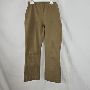 EVERLANE The Side-Zip Stretch Cotton Work Pants Size 6 KHAKI